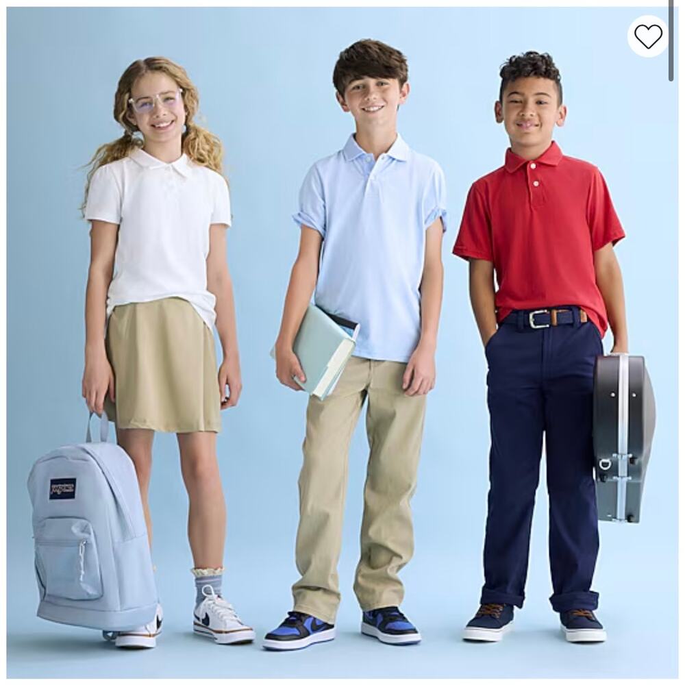 NEW! Thereabouts Kids Short Sleeve Regular Fit Polo Shirt Size L 14/16 Blue - Picture 3 of 5